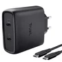 CARGADOR PARED/VIAJE 2xUSB-C 65W MAXO NEGRO TRUST